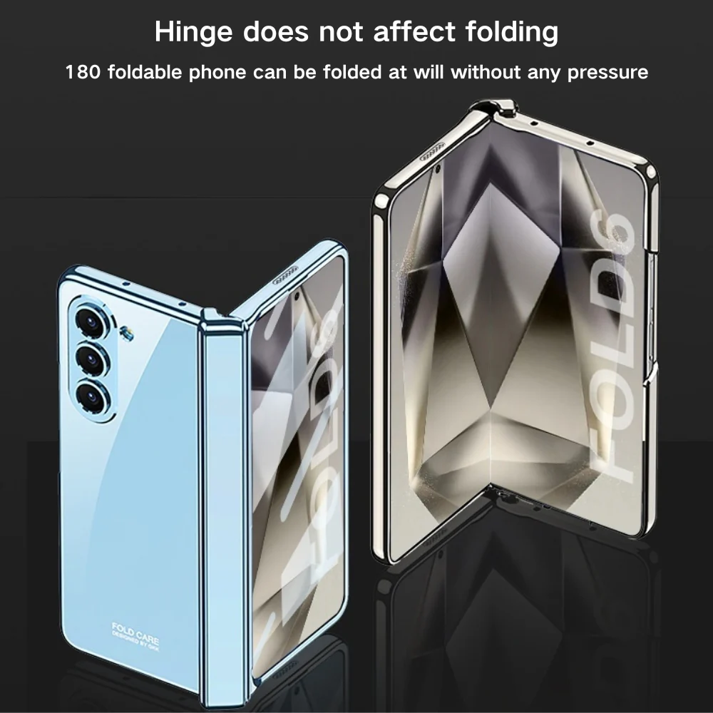 Samsung Galaxy Z Fold6 (SM-F956) - Hinged Foldable Full Coverage Transparent Shockproof Protective Case - Image 11