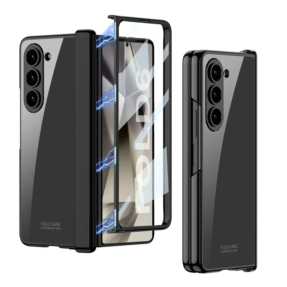 Samsung Galaxy Z Fold6 (SM-F956) - Hinged Foldable Full Coverage Transparent Shockproof Protective Case - Image 2