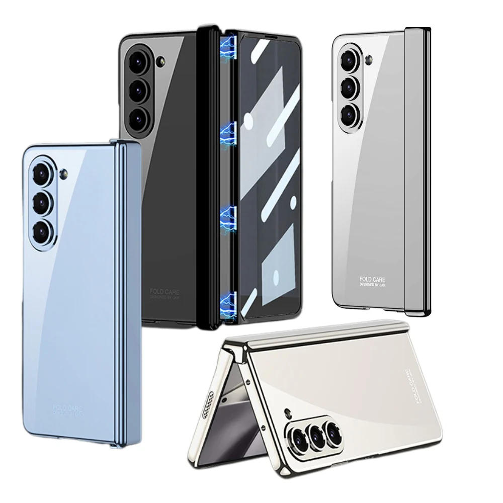 Samsung Galaxy Z Fold6 (SM-F956) - Hinged Foldable Full Coverage Transparent Shockproof Protective Case - Image 5