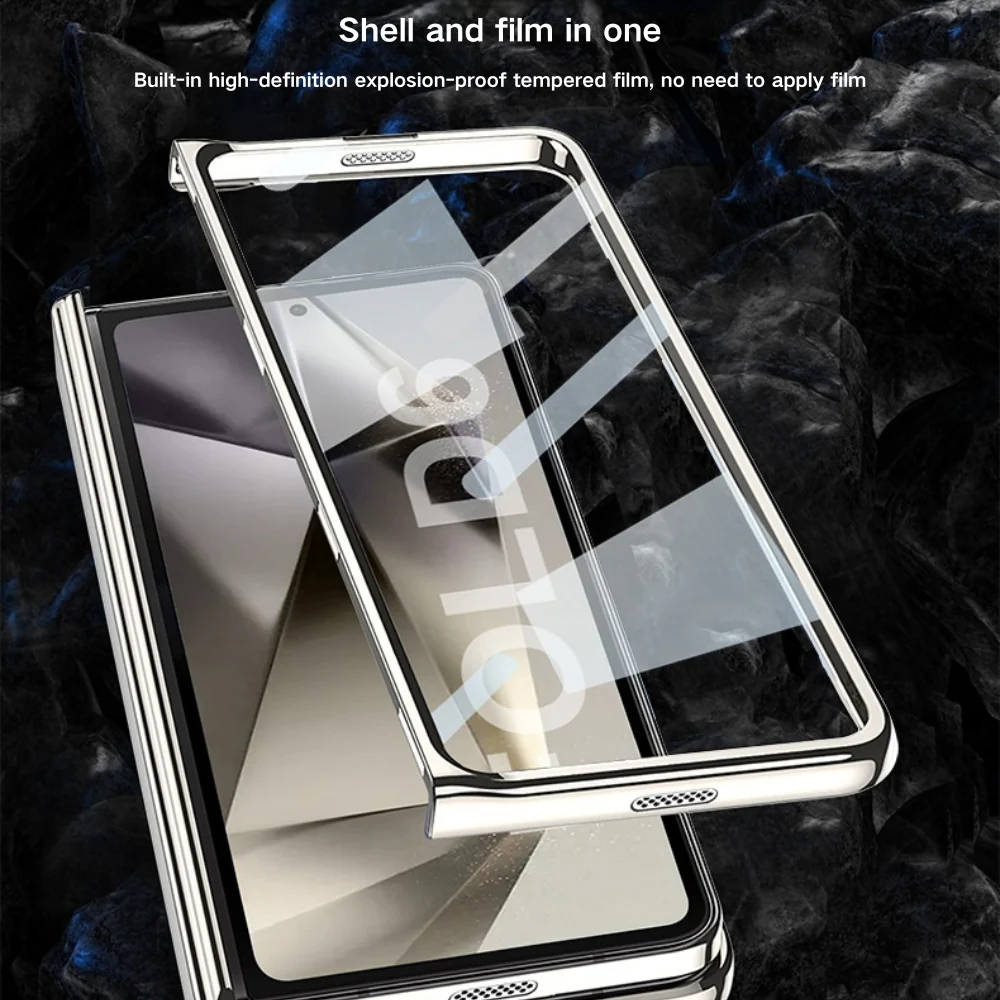 Samsung Galaxy Z Fold6 (SM-F956) - Hinged Foldable Full Coverage Transparent Shockproof Protective Case - Image 9