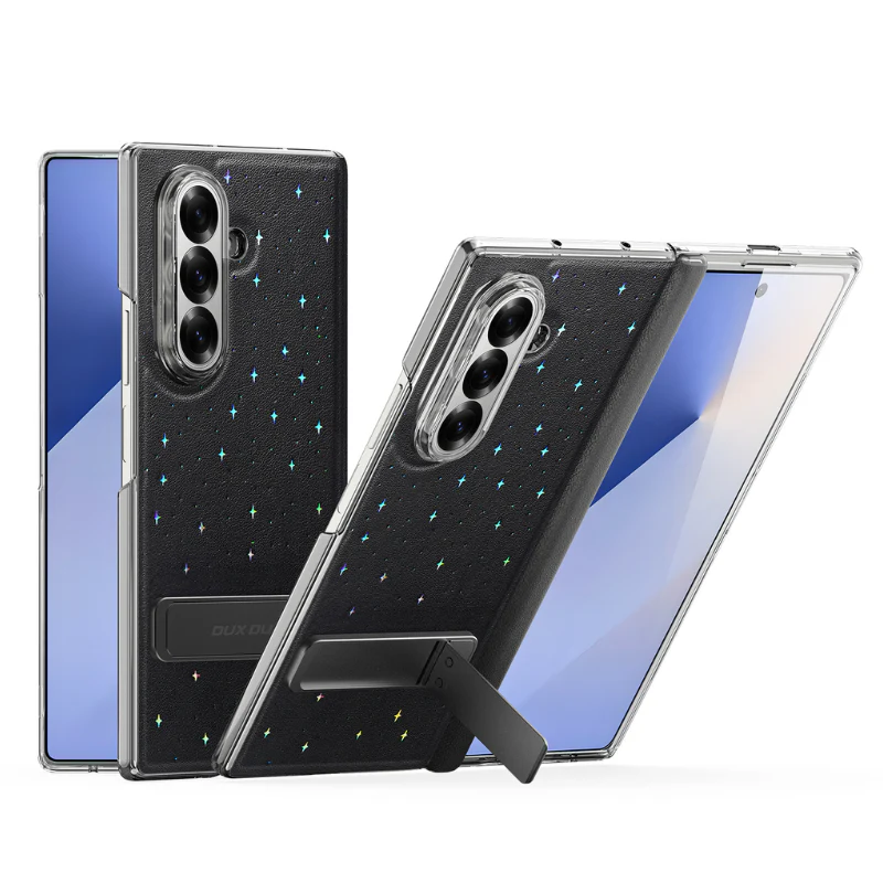 Samsung Galaxy Z Fold7 Starry Sky Pattern PU Leather Foldable Protective Case