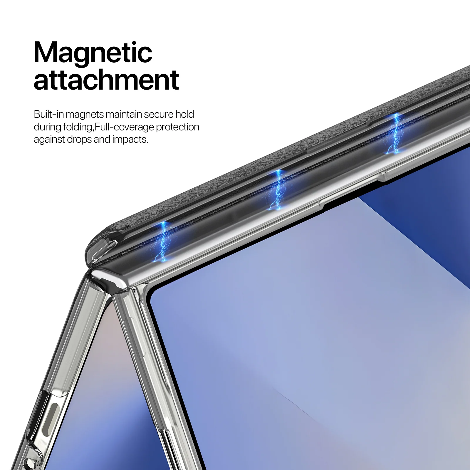 Samsung Galaxy Z Fold7 Starry Sky Pattern PU Leather Foldable Protective Case - Image 2