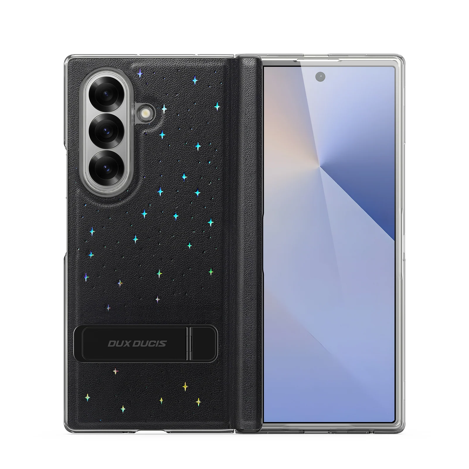 Samsung Galaxy Z Fold7 Starry Sky Pattern PU Leather Foldable Protective Case - Image 3