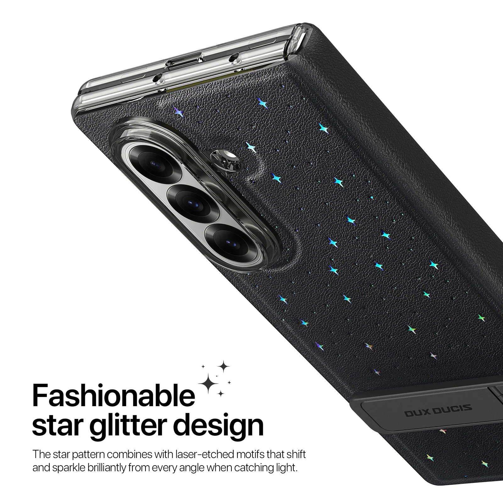Samsung Galaxy Z Fold7 Starry Sky Pattern PU Leather Foldable Protective Case - Image 5
