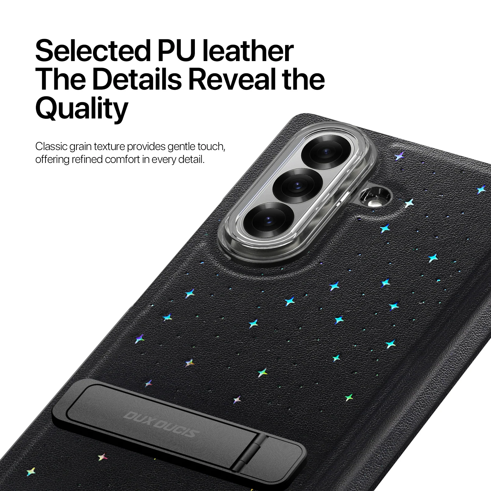 Samsung Galaxy Z Fold7 Starry Sky Pattern PU Leather Foldable Protective Case - Image 8