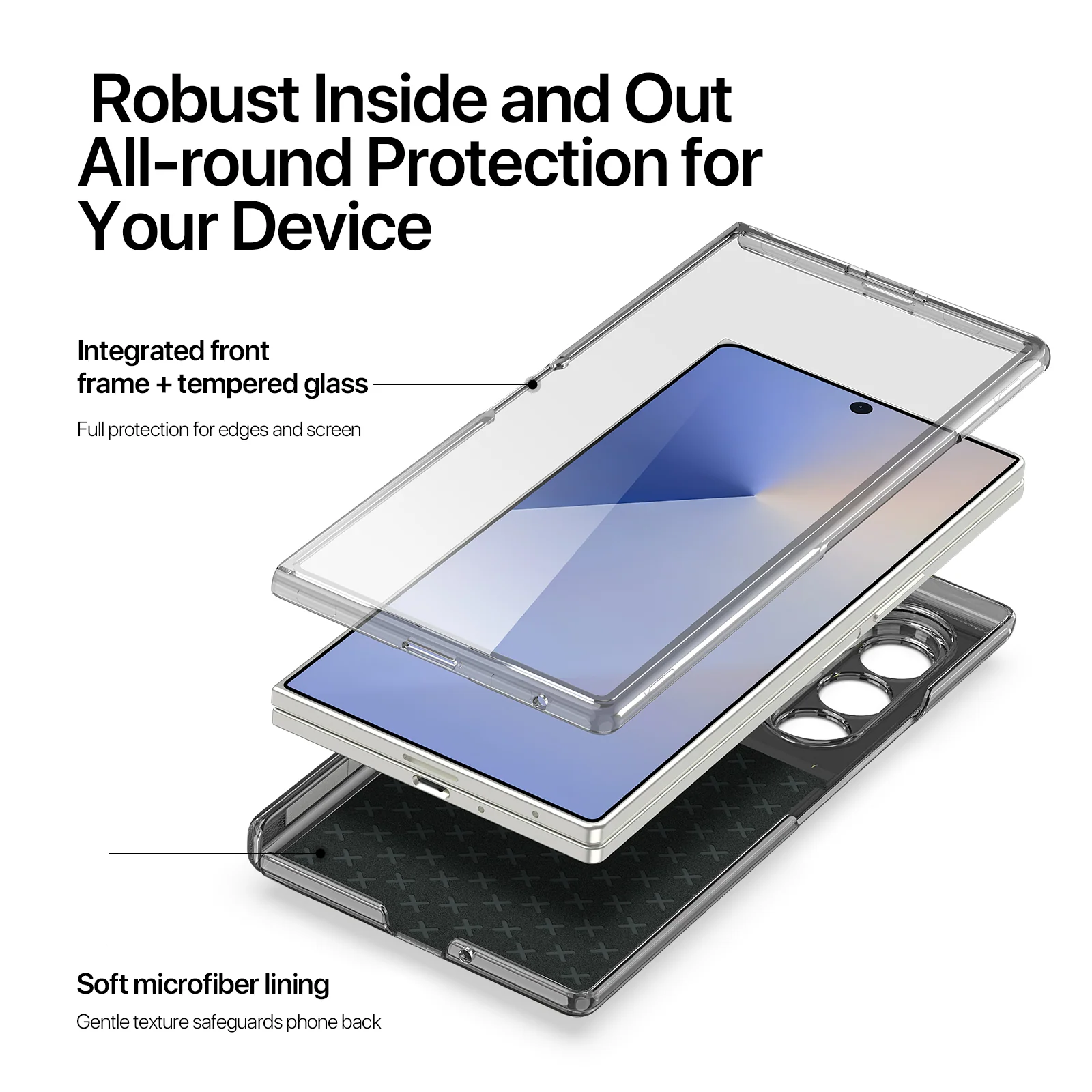 Samsung Galaxy Z Fold7 Starry Sky Pattern PU Leather Foldable Protective Case - Image 9