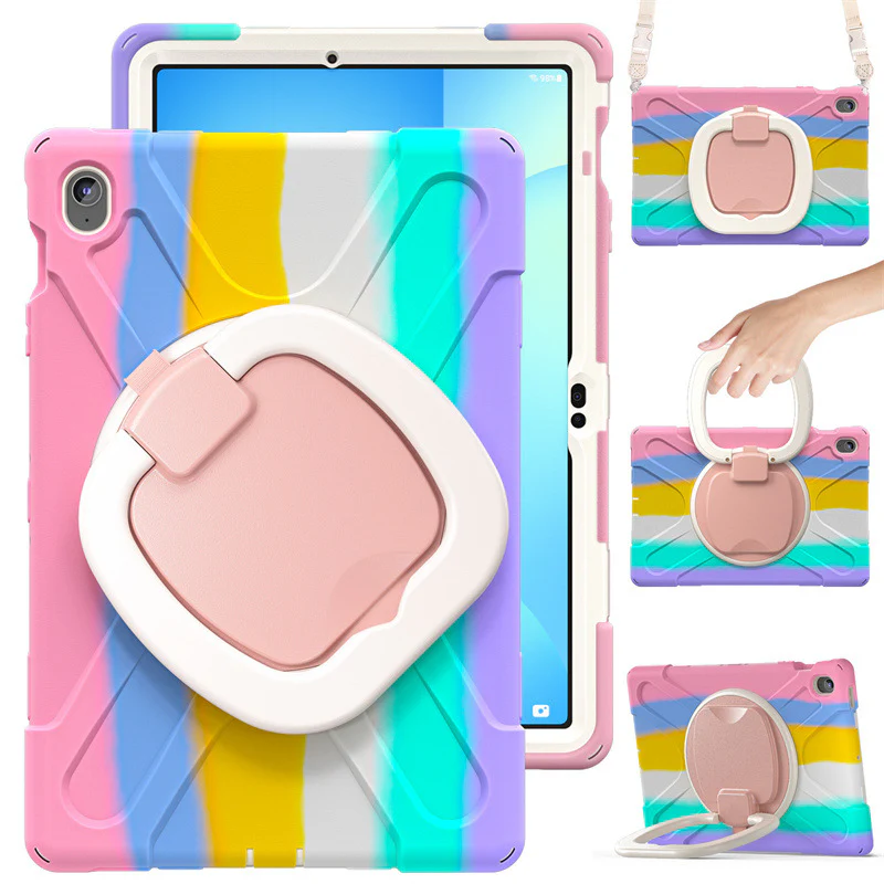 Samsung Tab S10 FE Plus 13.1" 2025 - 360 Degree Rotation Heavy Duty EVA Kid Friendly Ring Holder Stand Case