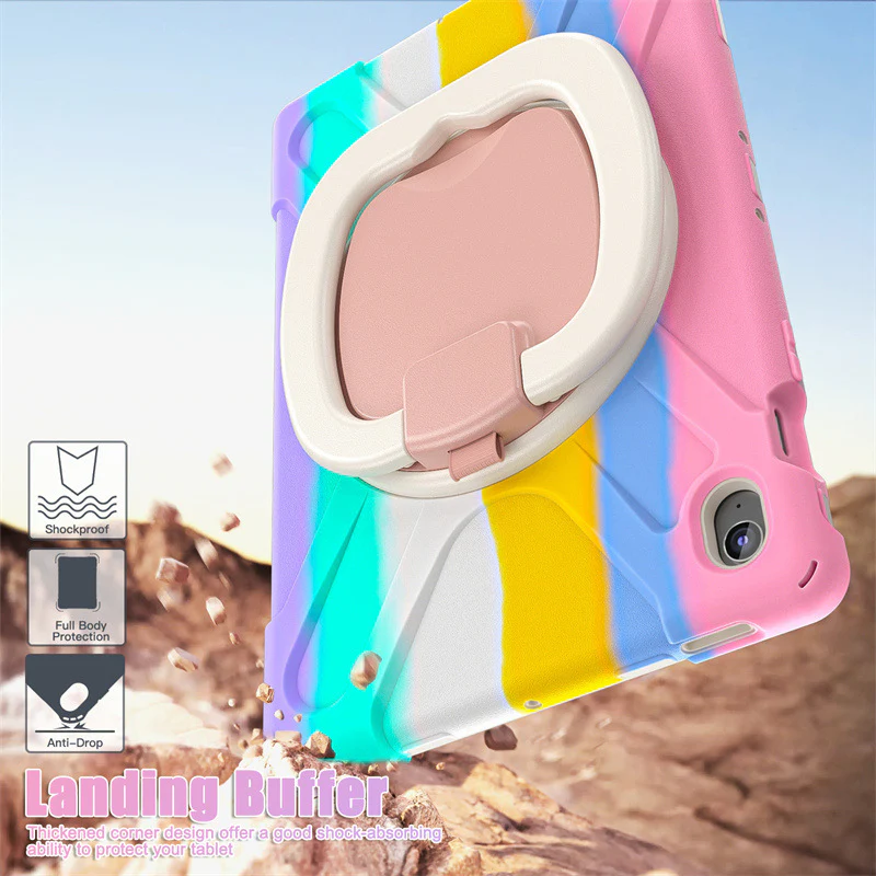 Samsung Tab S10 FE Plus 13.1" 2025 - 360 Degree Rotation Heavy Duty EVA Kid Friendly Ring Holder Stand Case - Image 12