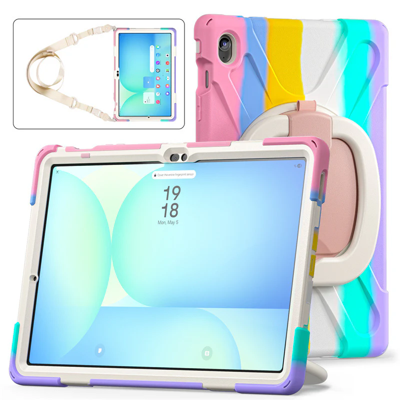 Samsung Tab S10 FE Plus 13.1" 2025 - 360 Degree Rotation Heavy Duty EVA Kid Friendly Ring Holder Stand Case - Image 15