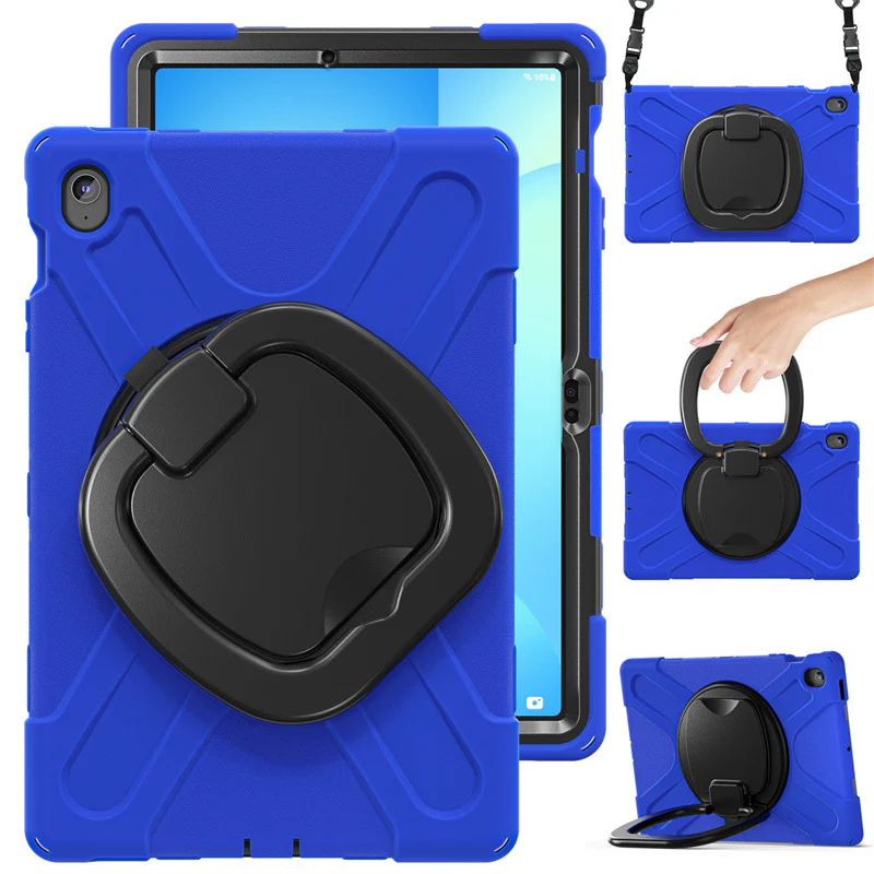 Samsung Tab S10 FE Plus 13.1" 2025 - 360 Degree Rotation Heavy Duty EVA Kid Friendly Ring Holder Stand Case - Image 2