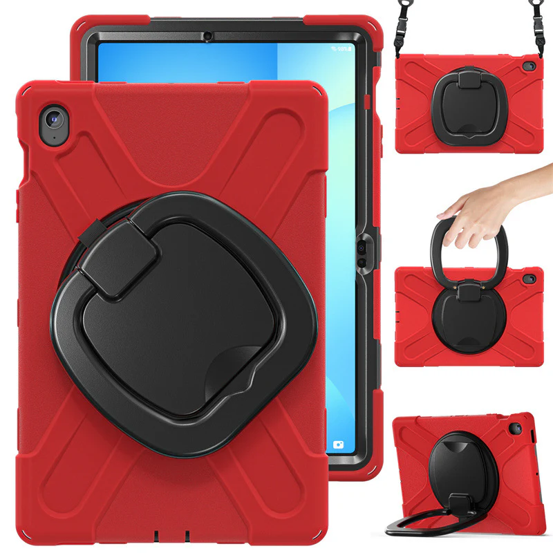 Samsung Tab S10 FE Plus 13.1" 2025 - 360 Degree Rotation Heavy Duty EVA Kid Friendly Ring Holder Stand Case - Image 4