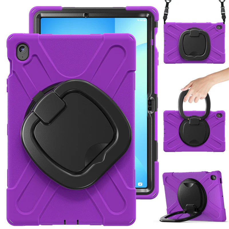 Samsung Tab S10 FE Plus 13.1" 2025 - 360 Degree Rotation Heavy Duty EVA Kid Friendly Ring Holder Stand Case - Image 5
