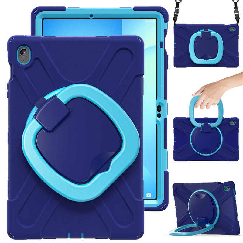 Samsung Tab S10 FE Plus 13.1" 2025 - 360 Degree Rotation Heavy Duty EVA Kid Friendly Ring Holder Stand Case - Image 6