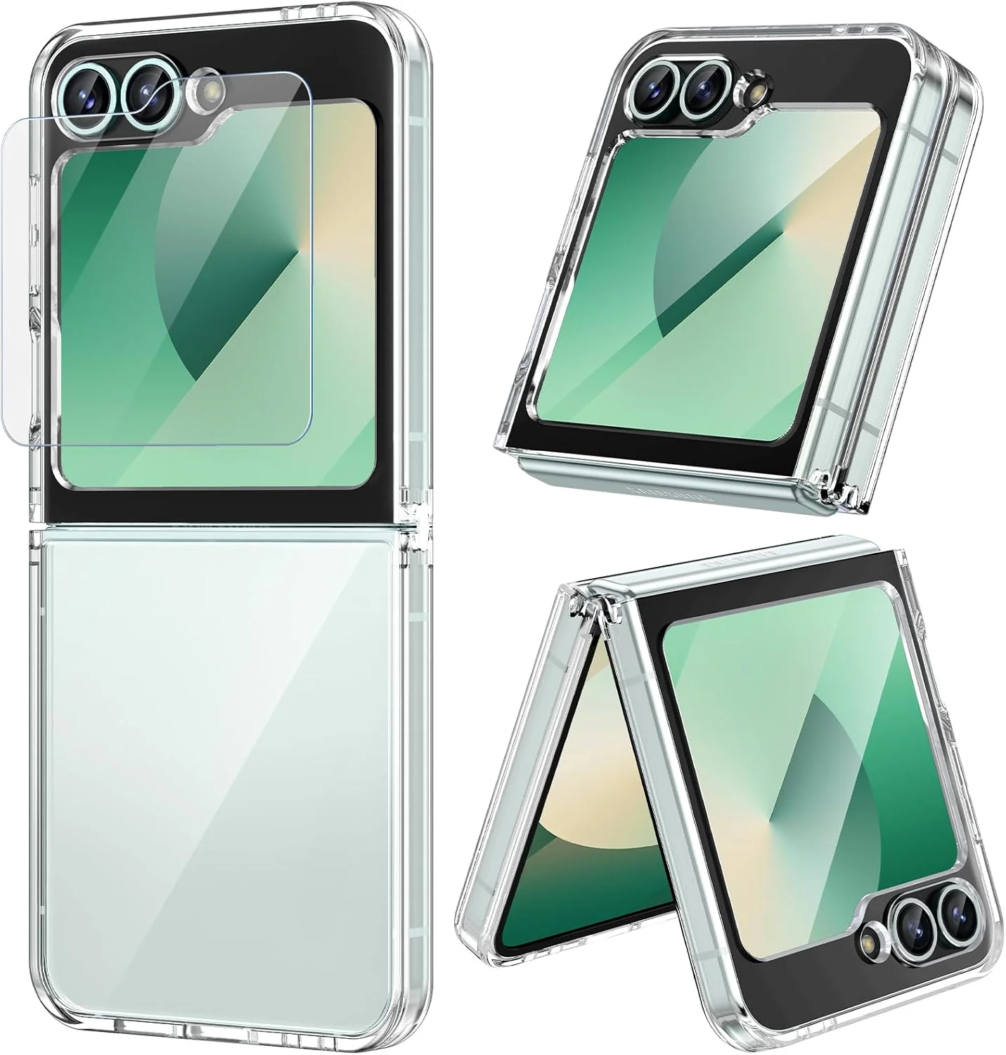 Samsung Z Flip6 - Hard PC Ultra Thin Hinge Protection Shockproof Non-Slip Scratch-Resistant Full Protective Clear Case