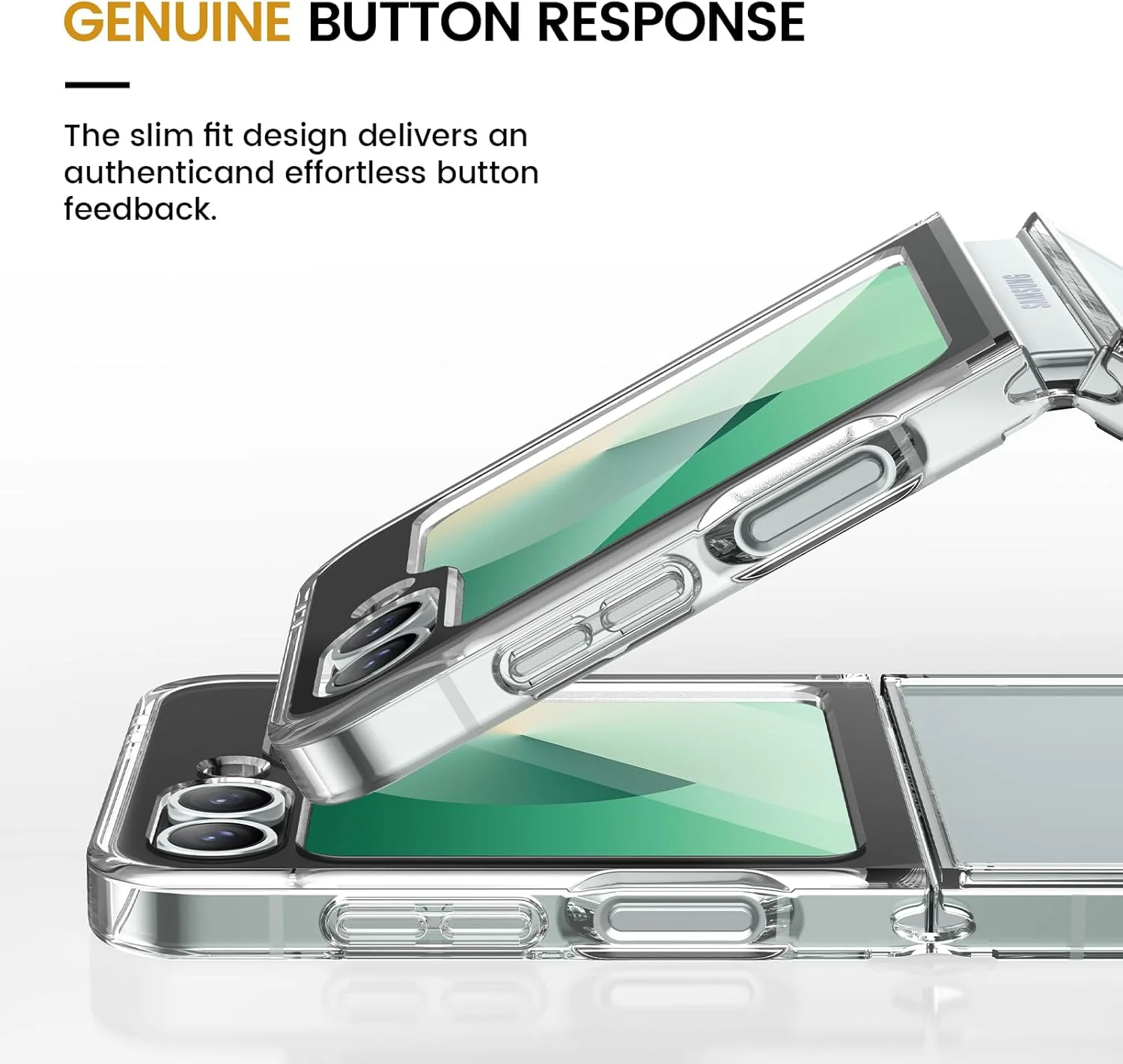 Samsung Z Flip6 - Hard PC Ultra Thin Hinge Protection Shockproof Non-Slip Scratch-Resistant Full Protective Clear Case - Image 8