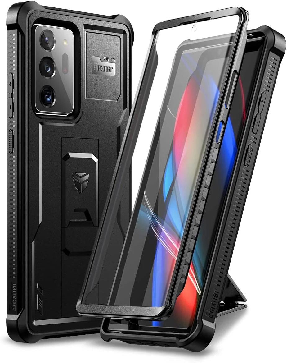 [Screen Protector & Kickstand] Samsung Galaxy Note 20/Note 20 Ultra - Shockproof Rugged Case Full-Body Bumper Protective Heavy Duty Case - Image 2