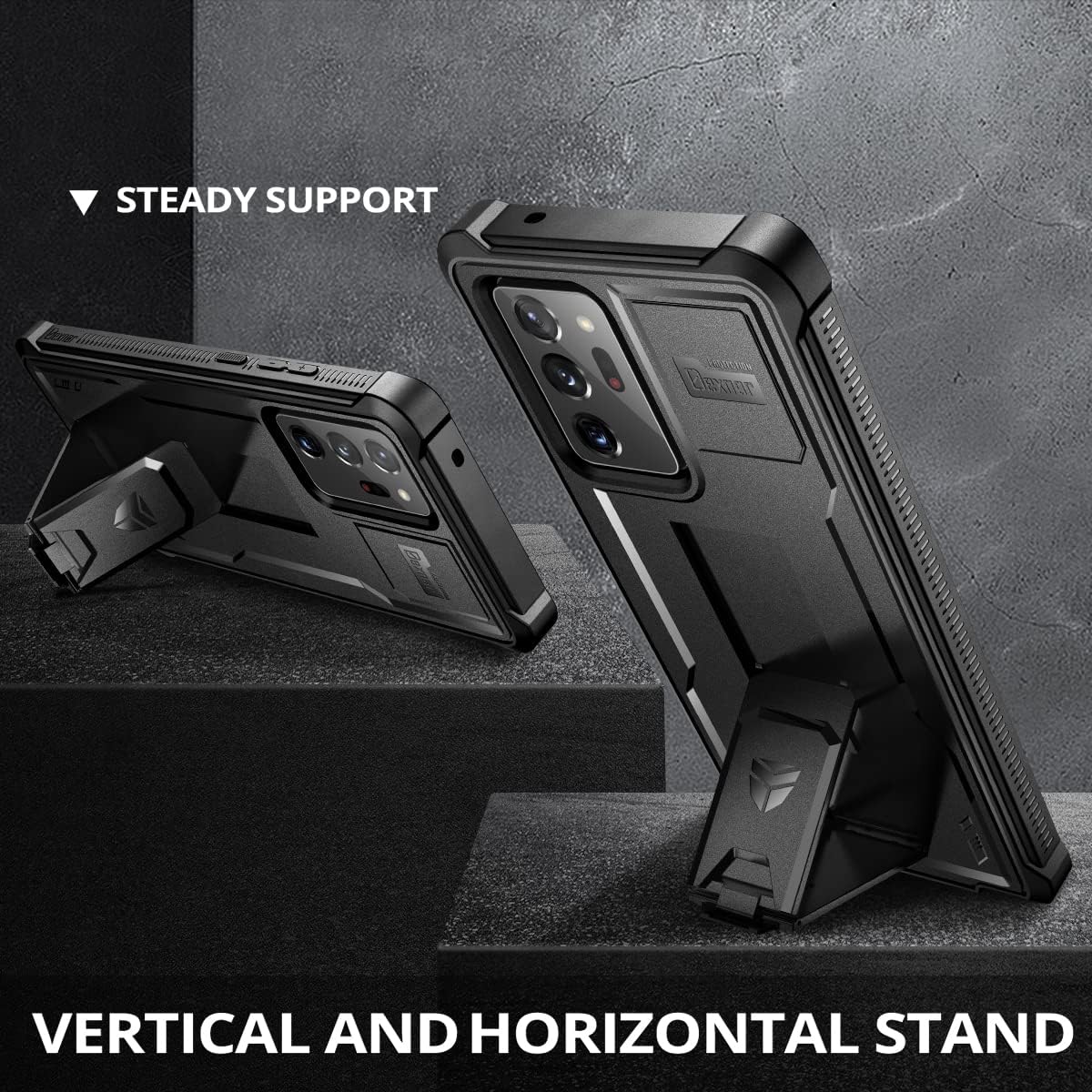[Screen Protector & Kickstand] Samsung Galaxy Note 20/Note 20 Ultra - Shockproof Rugged Case Full-Body Bumper Protective Heavy Duty Case - Image 4
