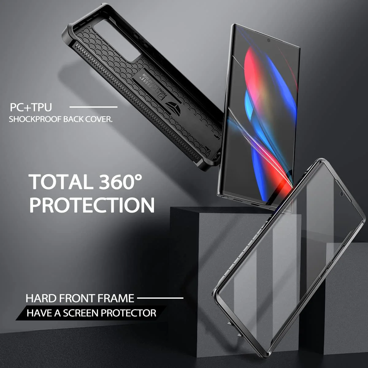 [Screen Protector & Kickstand] Samsung Galaxy Note 20/Note 20 Ultra - Shockproof Rugged Case Full-Body Bumper Protective Heavy Duty Case - Image 7