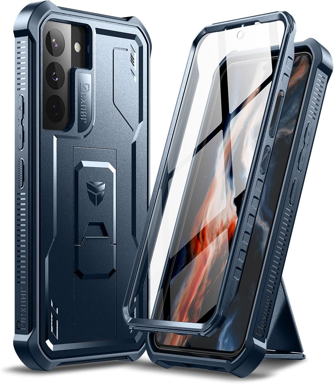 [Screen Protector & Kickstand] Samsung Galaxy S22/S22 Ultra - Shockproof Rugged Case Full-Body Bumper Protective Heavy Duty Case - Image 3