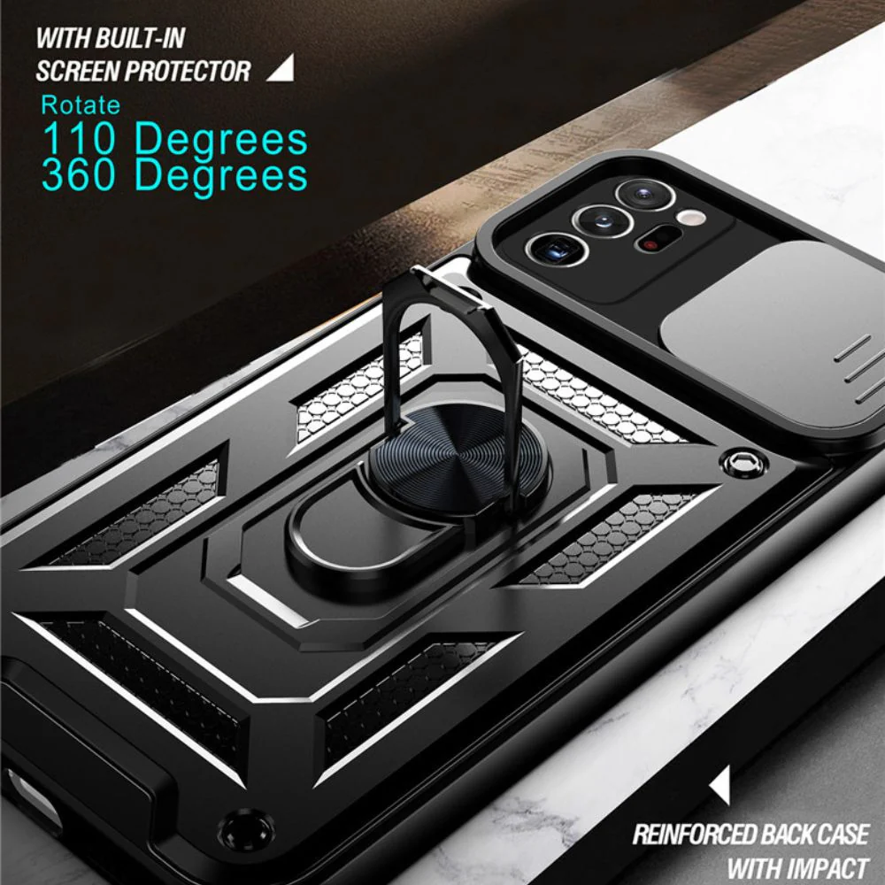 [Sliding Camera Cover] Samsung Galaxy A32 5G (A326) - 360° Ring Kickstand Heavy Duty Series Case - Image 12