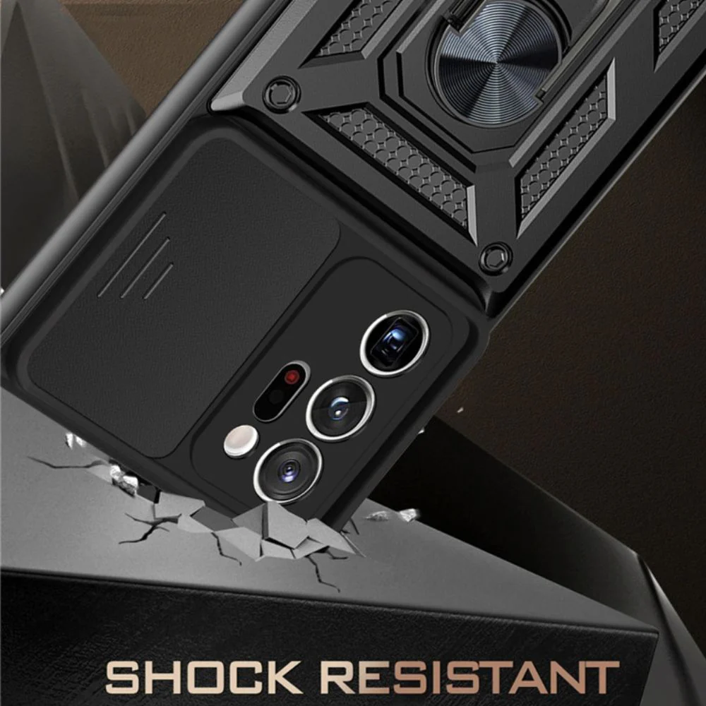 [Sliding Camera Cover] Samsung Galaxy A32 5G (A326) - 360° Ring Kickstand Heavy Duty Series Case - Image 9
