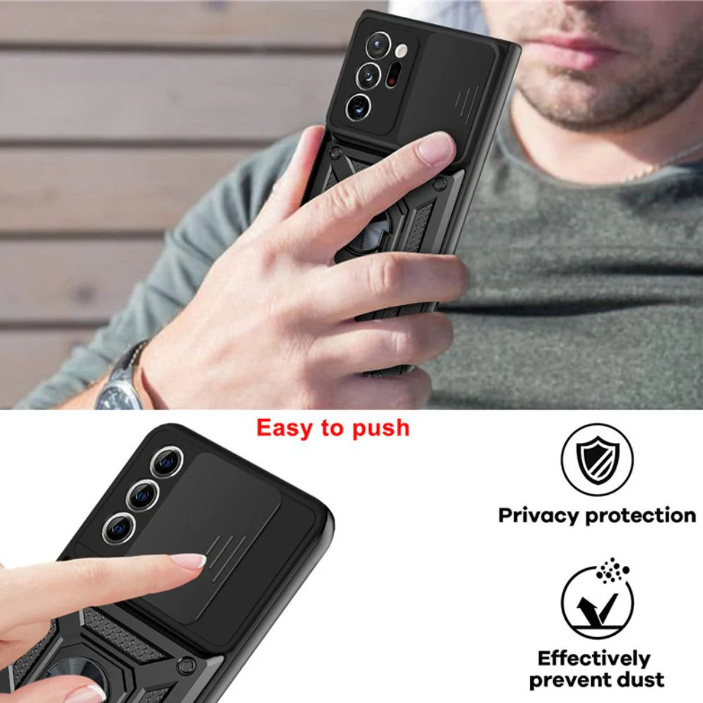 [Sliding Camera Cover] Samsung Galaxy A32 5G (A326) - 360° Ring Kickstand Heavy Duty Series Case - Image 10