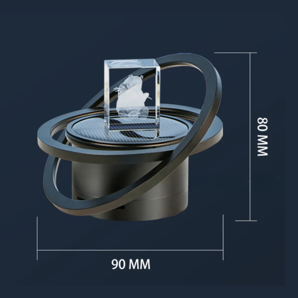 Solar-Powered Slow-Rotating Car Interior Aroma Diffuser Dashboard Ornament Car Decoration - Image 10