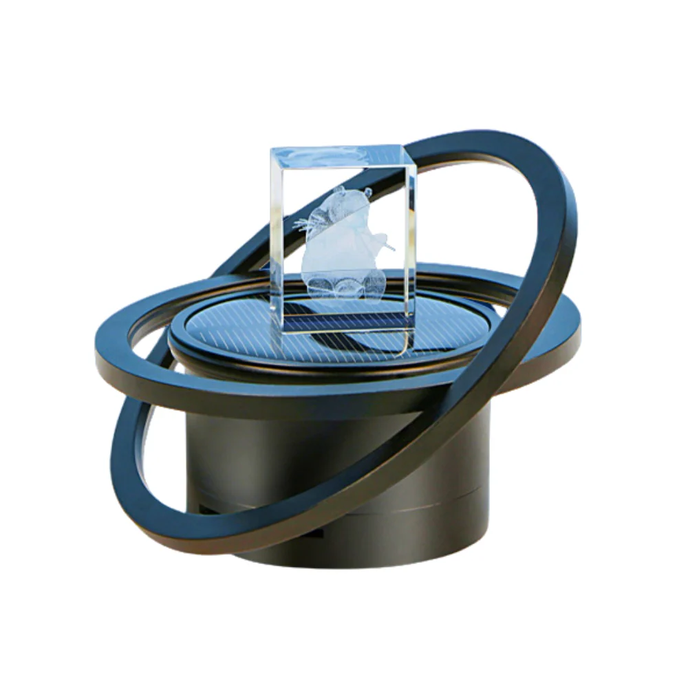 Solar-Powered Slow-Rotating Car Interior Aroma Diffuser Dashboard Ornament Car Decoration - Image 2