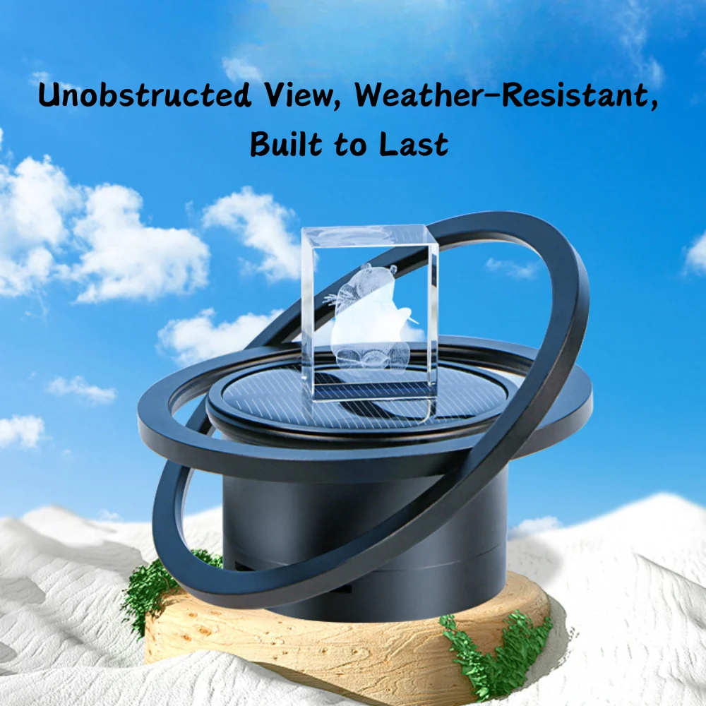 Solar-Powered Slow-Rotating Car Interior Aroma Diffuser Dashboard Ornament Car Decoration - Image 8