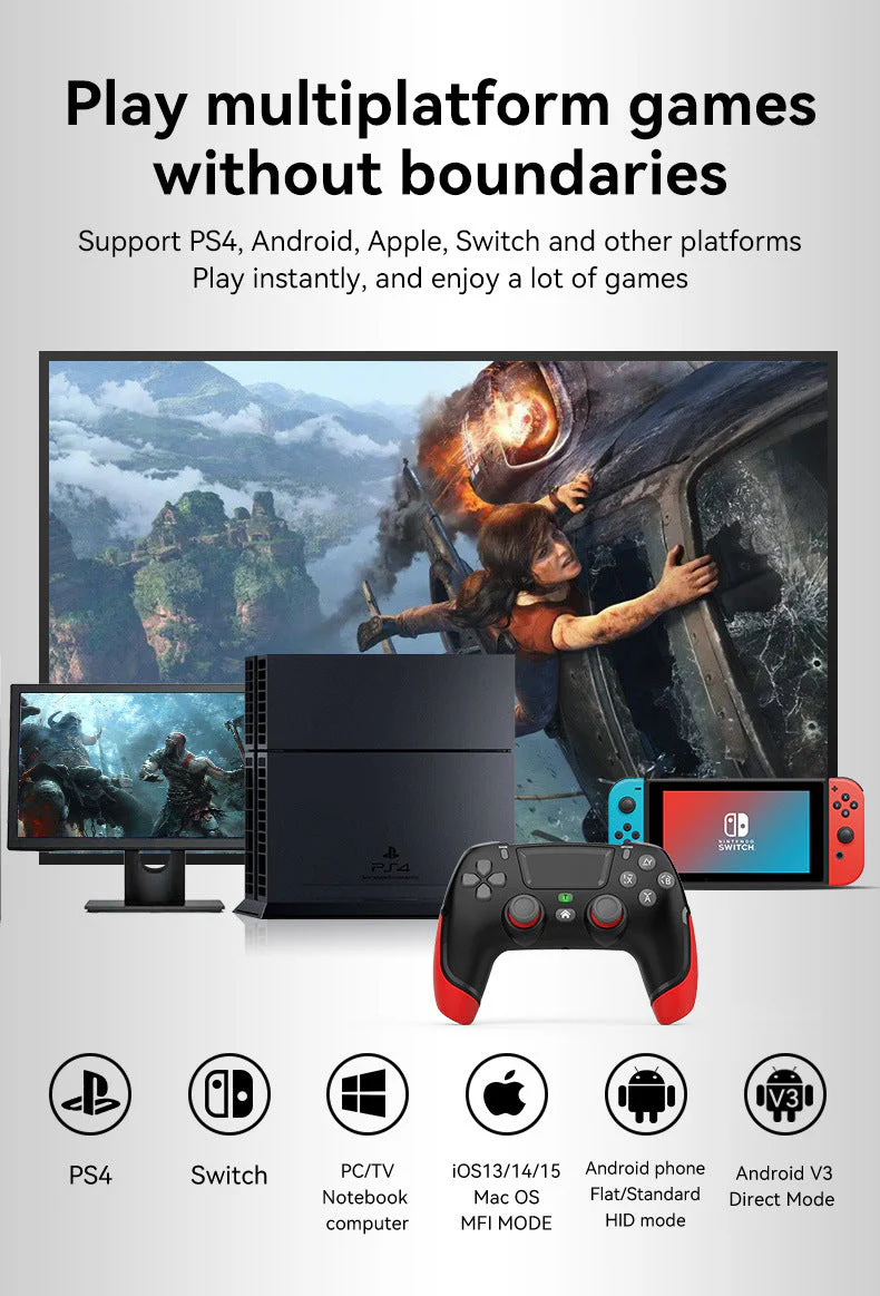 SONY PlayStation 4 / PS4 Wireless Bluetooth Game Controllers Gamepad Compatible With Switch & Computer & TV & Andriod Device & iPad iPhone - Image 5