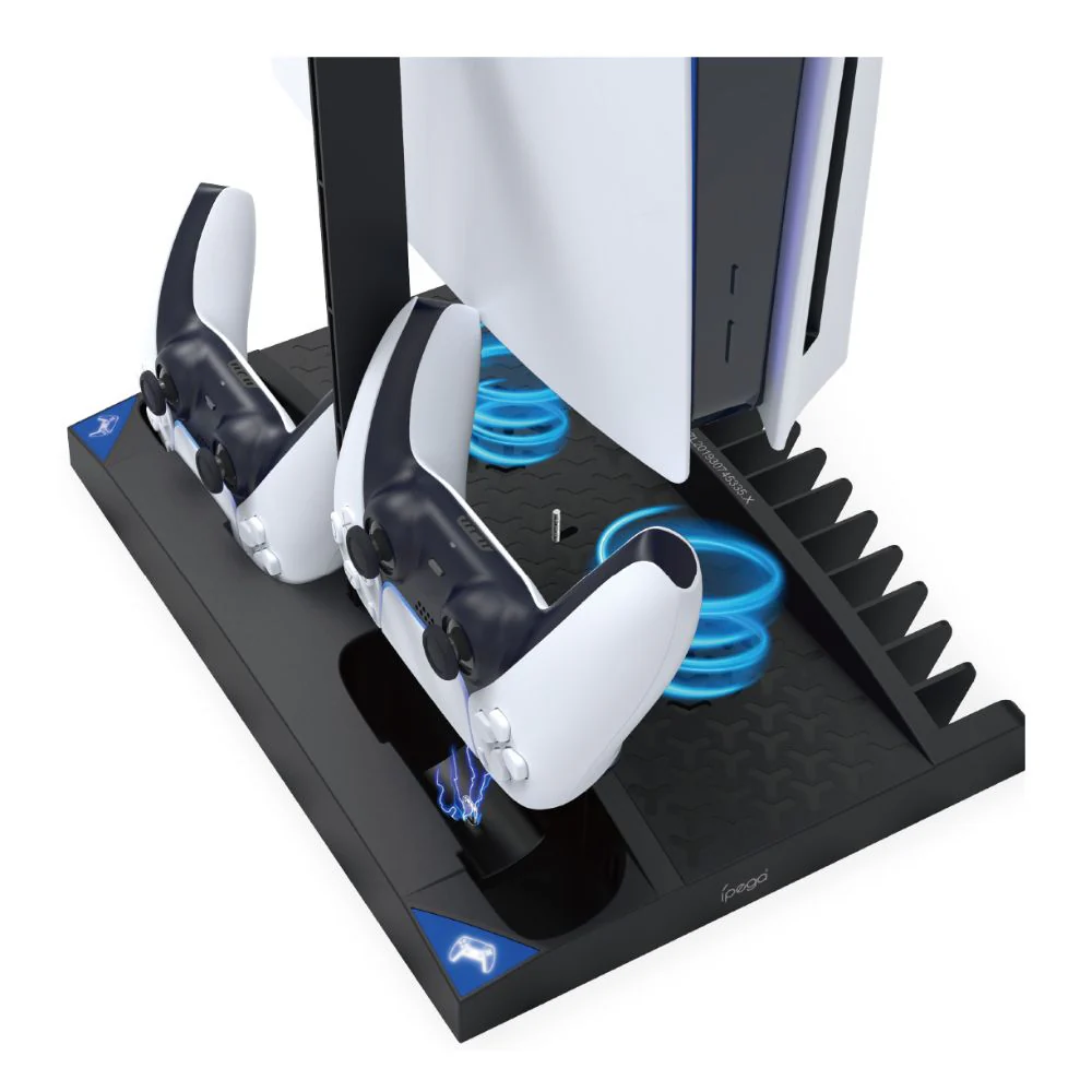 Sony Playstation 5 / PS5 - 4 in 1 Multi function Cooling & Charging Station with Fan & Game Storage - Image 4