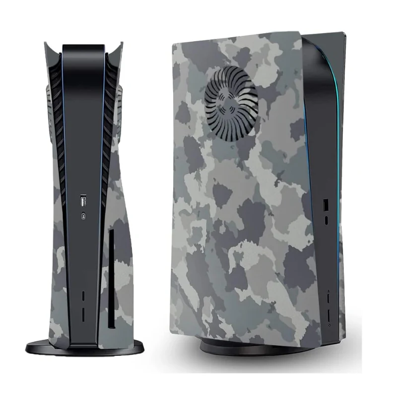 Sony PlayStation 5 PS5 Camo Matte Console Shell Cover with Venting Holes, Dust Filter & RGB Light Strip – Easy Installation - Image 9