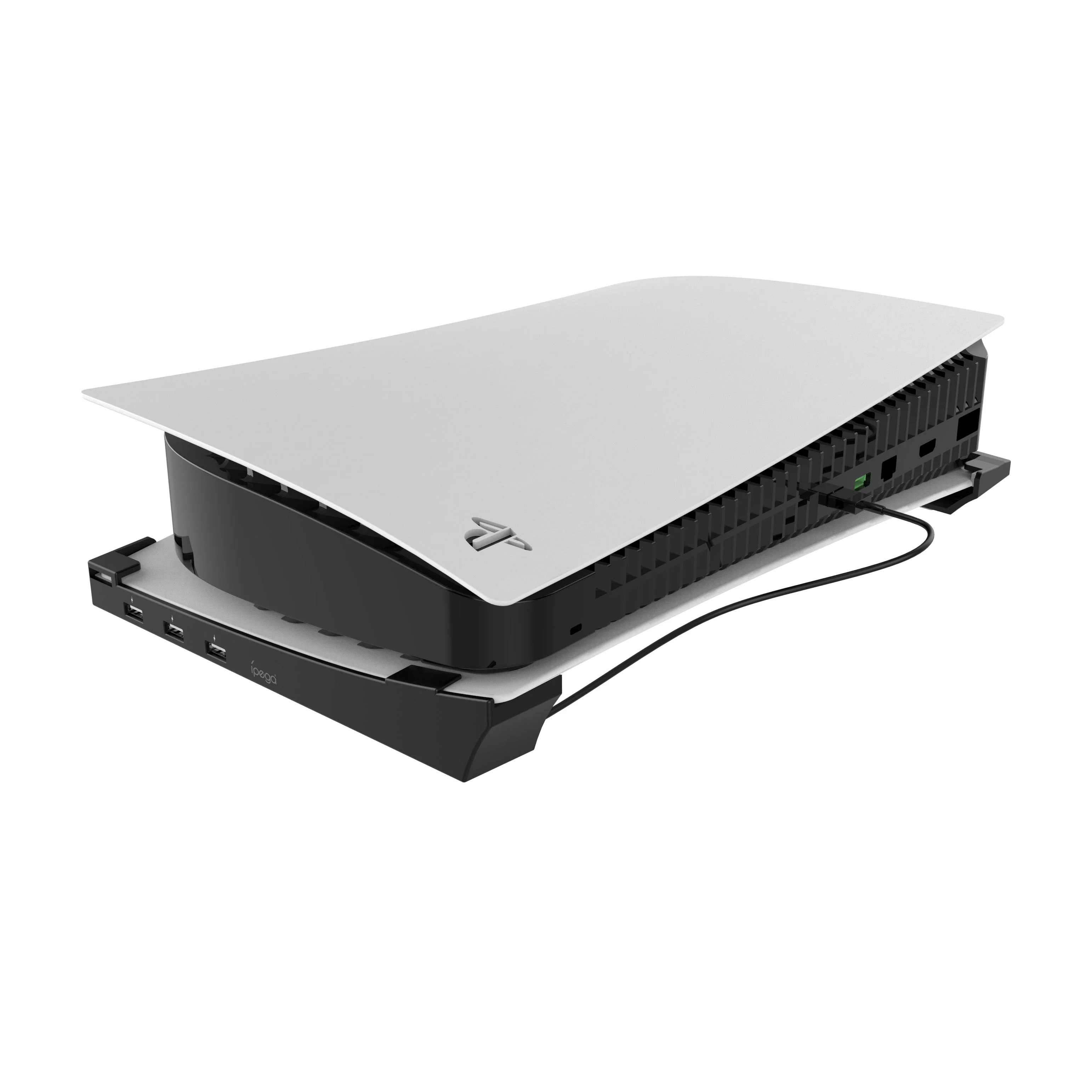 Sony PlayStation 5 PS5 - Console Wall Mount Holder Horizontal Rack Storage Bracket Stand With 4 USB Charger Ports - Image 8
