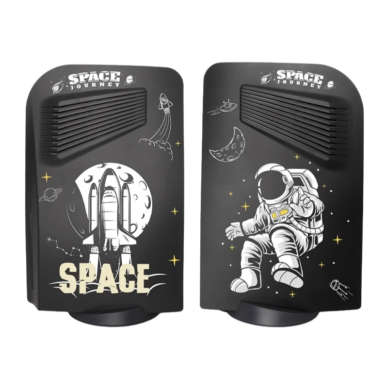 Sony PlayStation PS5 Disc Edition Astronaut DIY Custom Case - Replaceable Cooling Grille with Curved Corners