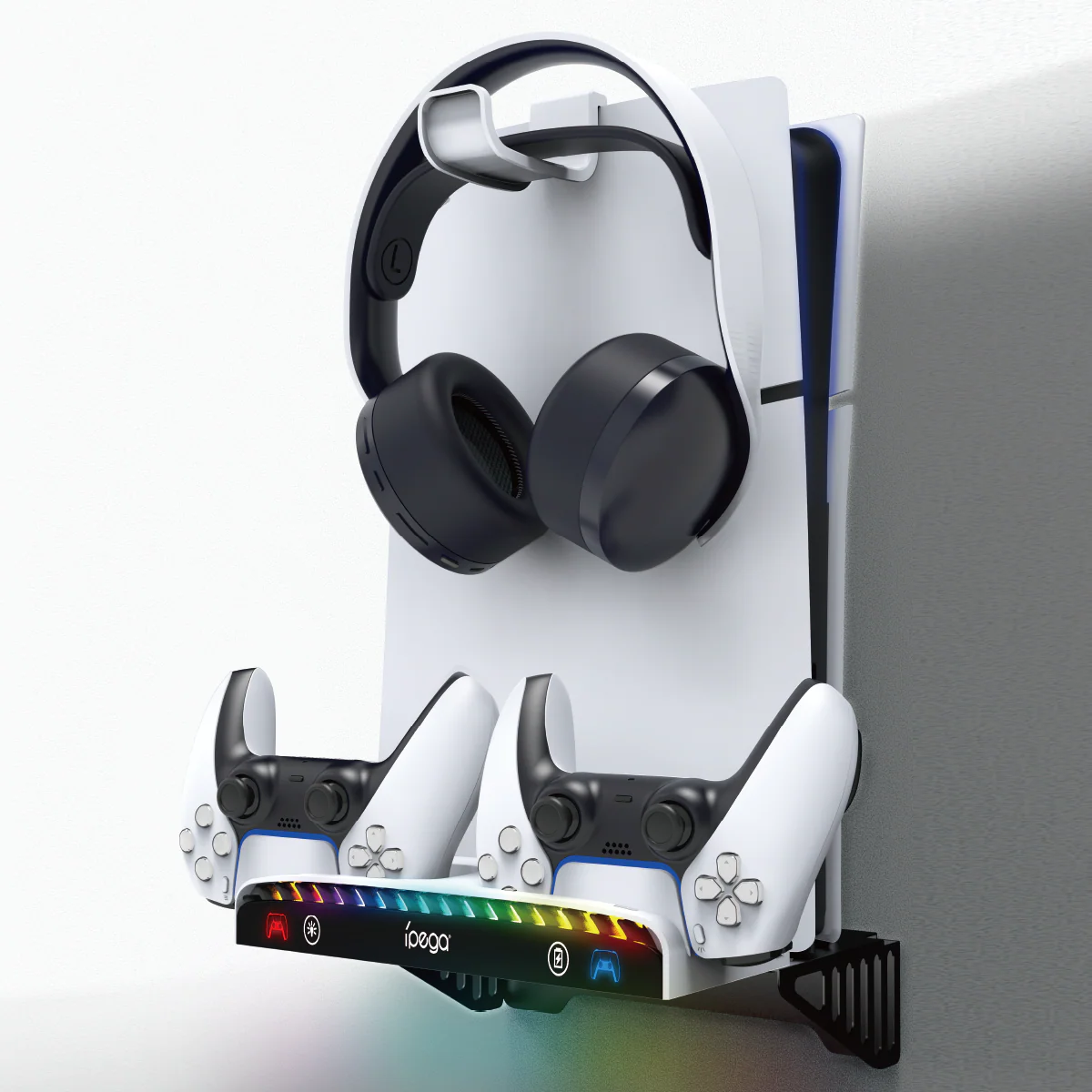 SONY PlayStation PS5 & PS5 Slim - Multifunctional Wall Mount & Controller Charging Dock Base Holder