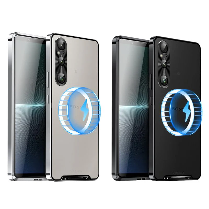 Sony Xperia 1 IV - Shockproof Aluminum Metal Bumper Magnetic Matte Back Cover Case - Image 2