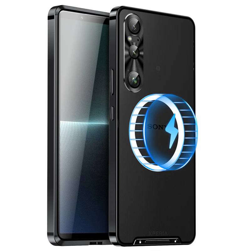 Sony Xperia 1 IV - Shockproof Aluminum Metal Bumper Magnetic Matte Back Cover Case - Image 3