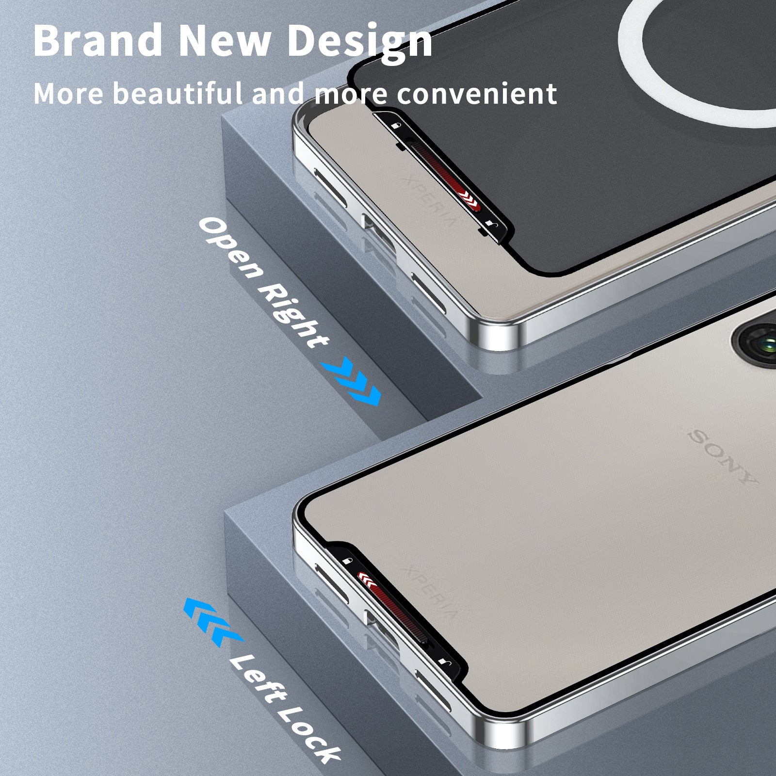 Sony Xperia 1 IV - Shockproof Aluminum Metal Bumper Magnetic Matte Back Cover Case - Image 6