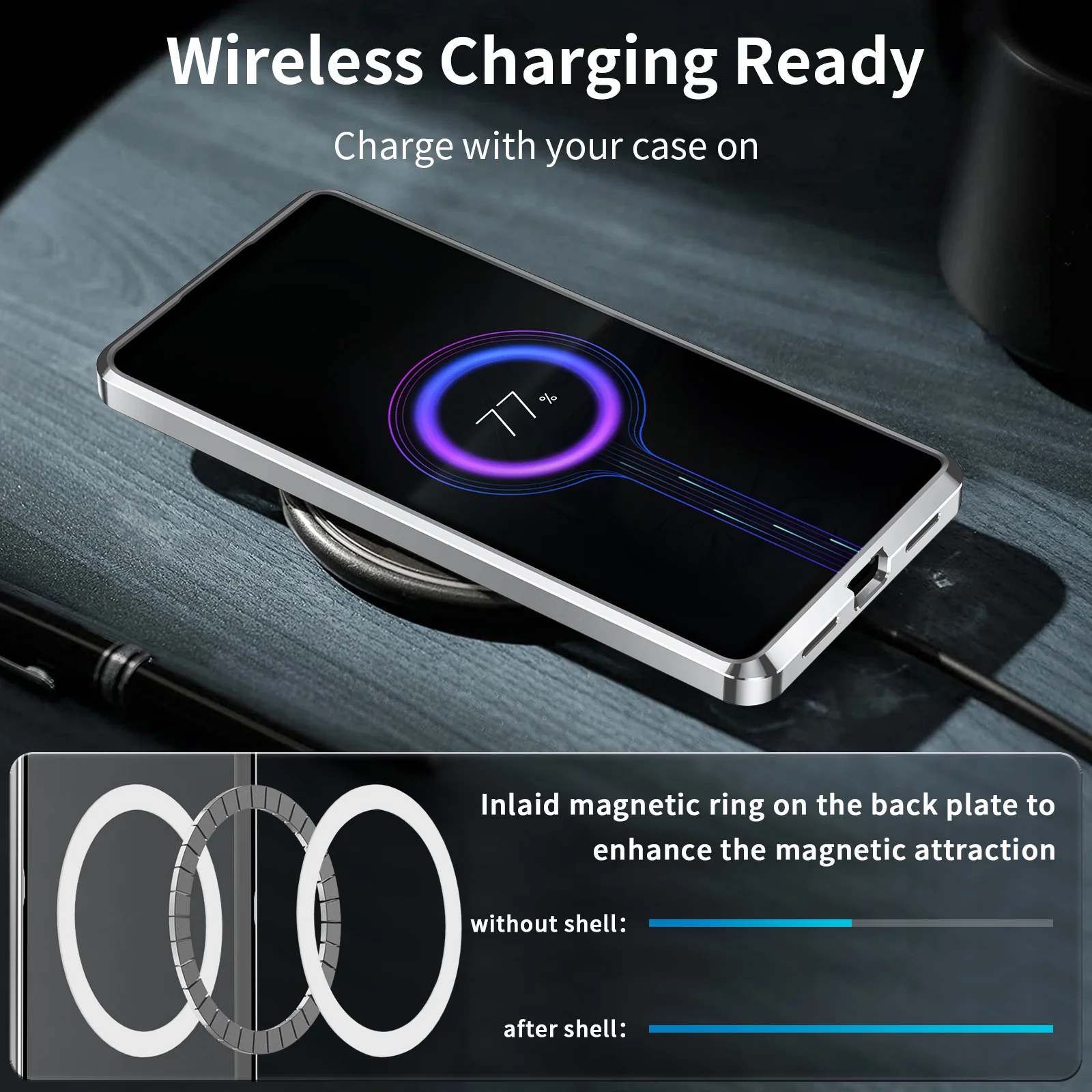 Sony Xperia 1 IV - Shockproof Aluminum Metal Bumper Magnetic Matte Back Cover Case - Image 9