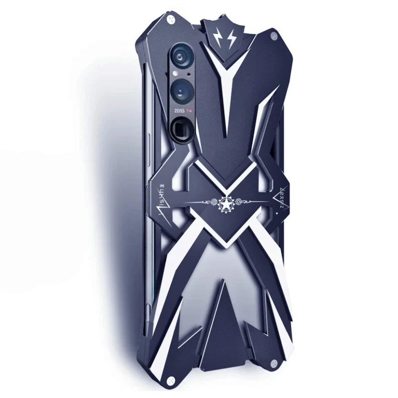 Sony Xperia 10 V - New Style Metal Armor Heavy Duty Series Case - Black