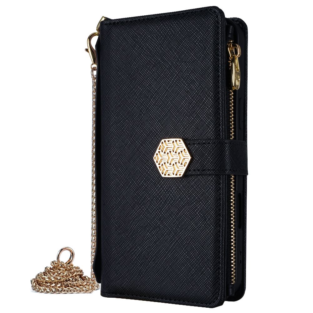 Sony Xperia 5 IV - Women's Crossbody PU Leather Wallet Series Case With Metal Chain - Image 6