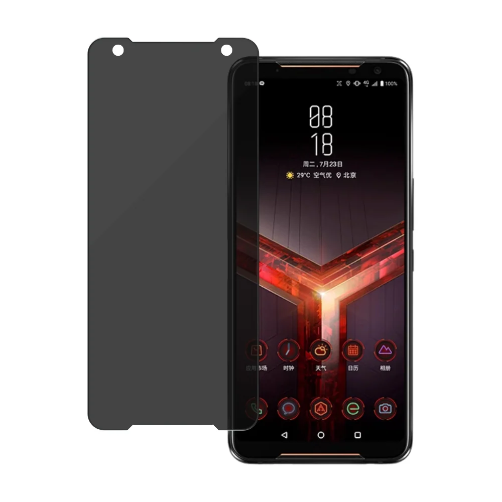 [[Standard 9H][Privacy] Asus ROG Phone ZS600KL - 9H Hardness Anti-Spy Tempered Glass Screen Protector