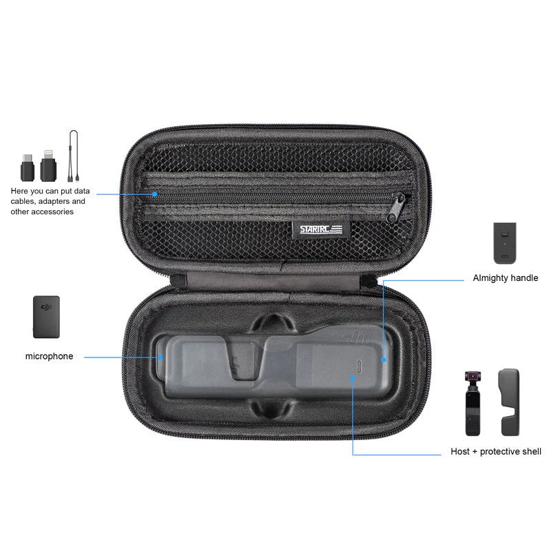 STARTRC Portable Carrying Case with Wrist Strap for DJI OSMO Pocket 2 - Image 5