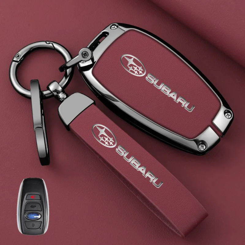 Subaru Full Metal Coverage + PU Leather Car Key Fob Case Cover For Outback, Forester, Impreza, WRX, XV, Crosstrek, Ascent, Legacy, STI - Image 12