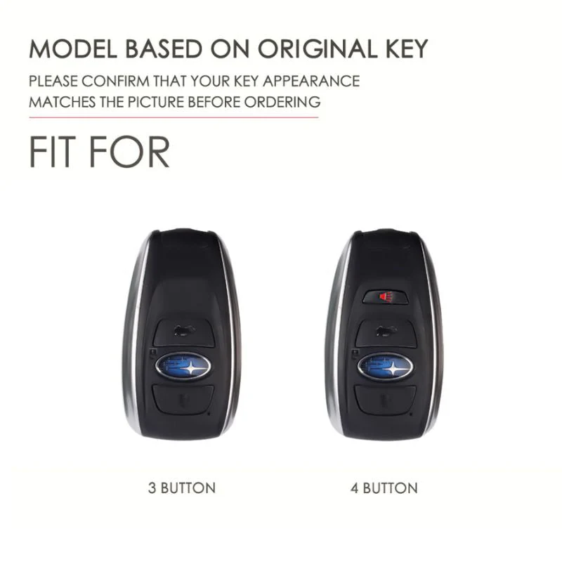 Subaru Full Metal Coverage + PU Leather Car Key Fob Case Cover For Outback, Forester, Impreza, WRX, XV, Crosstrek, Ascent, Legacy, STI - Image 2