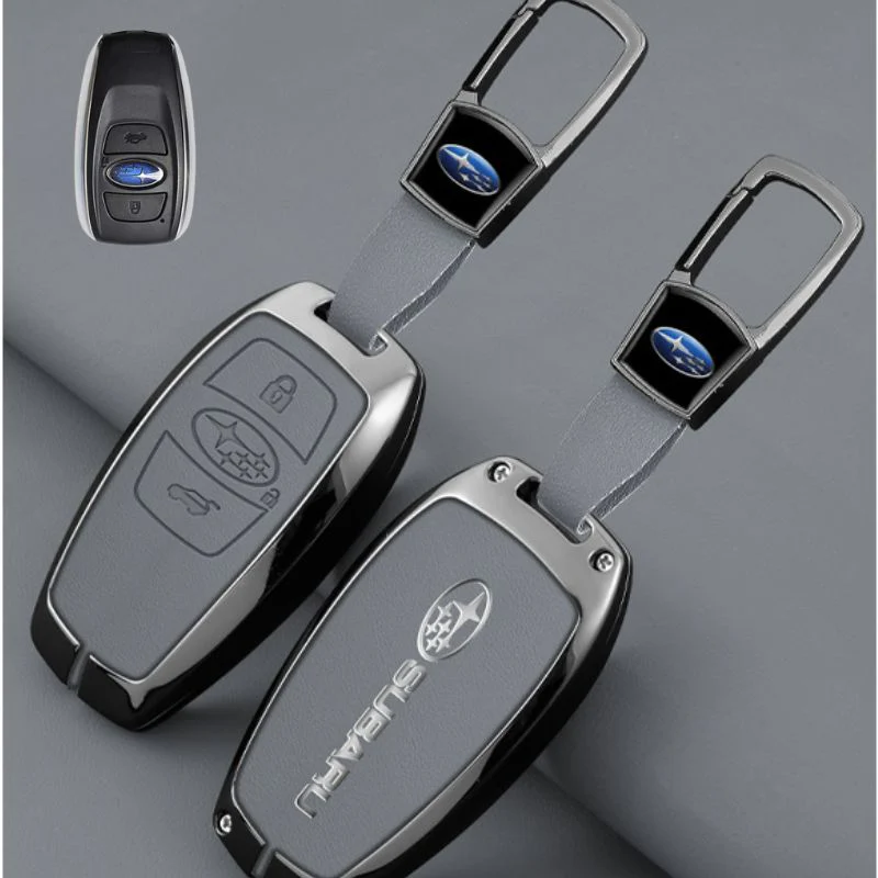 Subaru Full Metal Coverage + PU Leather Car Key Fob Case Cover For Outback, Forester, Impreza, WRX, XV, Crosstrek, Ascent, Legacy, STI - Image 6