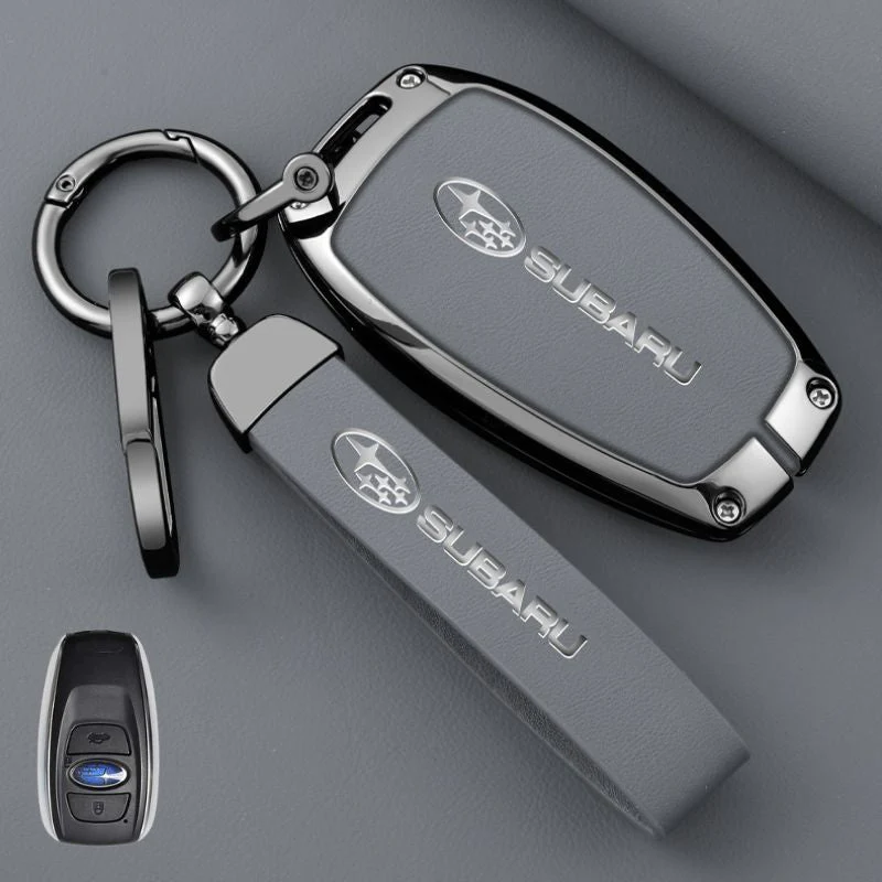 Subaru Full Metal Coverage + PU Leather Car Key Fob Case Cover For Outback, Forester, Impreza, WRX, XV, Crosstrek, Ascent, Legacy, STI - Image 9
