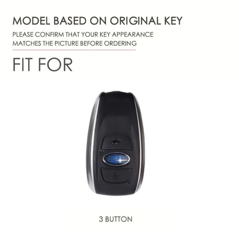 Subaru Metal Shell & Soft Silicone Full Protection Remote Car Key Fob Case Cover For Outback, Forester, Crosstrek, Legacy, Impreza, XV, Ascent - Image 2