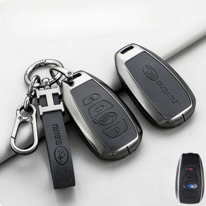Subaru Zinc Alloy + PU Leather Car Key Fob Protective Cover Case For Outback, Forester, Impreza, WRX, XV, Crosstrek, Ascent, Legacy, STI - Image 12