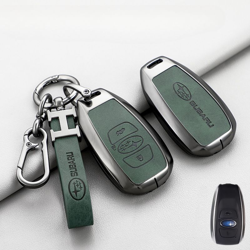 Subaru Zinc Alloy + PU Leather Car Key Fob Protective Cover Case For Outback, Forester, Impreza, WRX, XV, Crosstrek, Ascent, Legacy, STI - Image 6